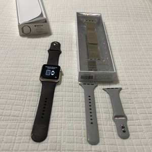 Apple Watch Series 1  Gold Aluminum with Cocoa Band